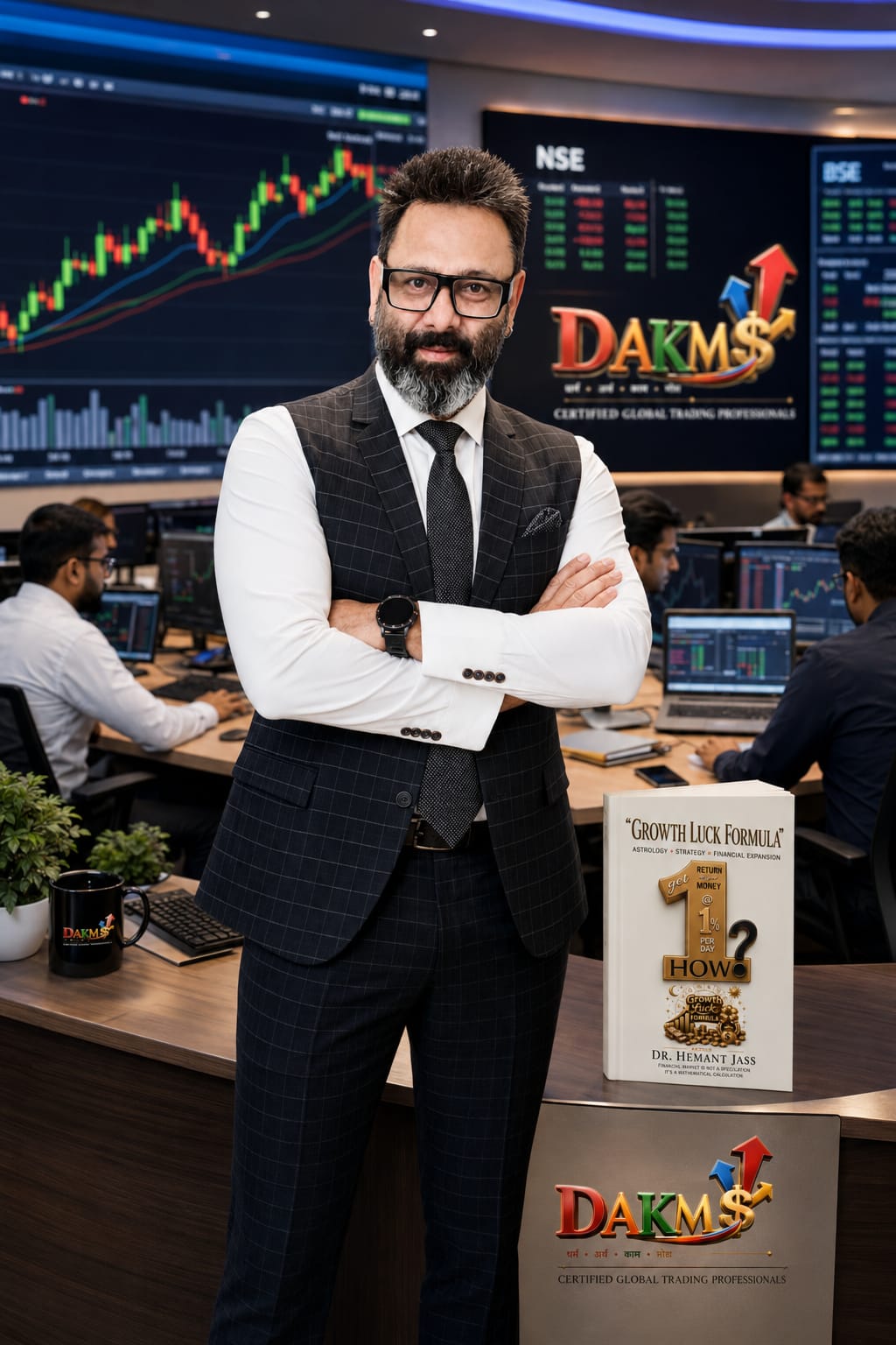 Dr. Hemant Jass at DAKMS trading floor